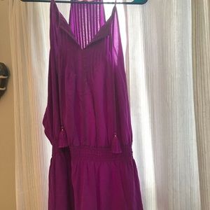 Purple satin/silk dress very pretty!